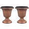 Bronze PP Vintage Urn Planters Set of 2 for Indoor Outdoor Decor